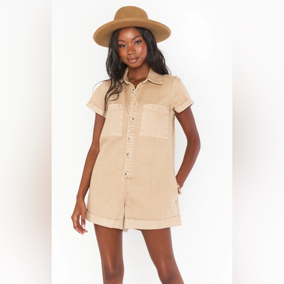 Show Me Your MuMu Pants - Show me your mumu range romper in tanline
